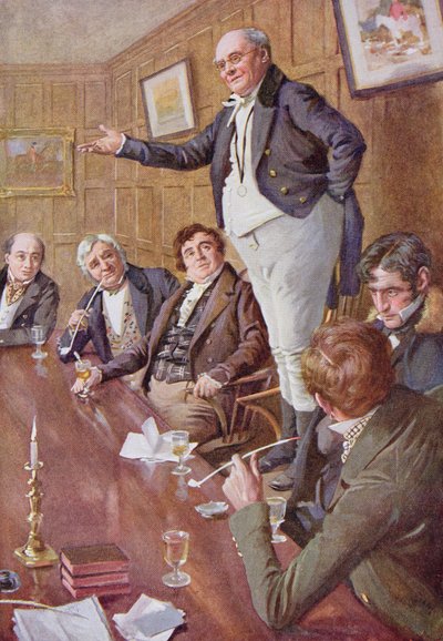 Mr Pickwick Addresses the Club, illustration for 